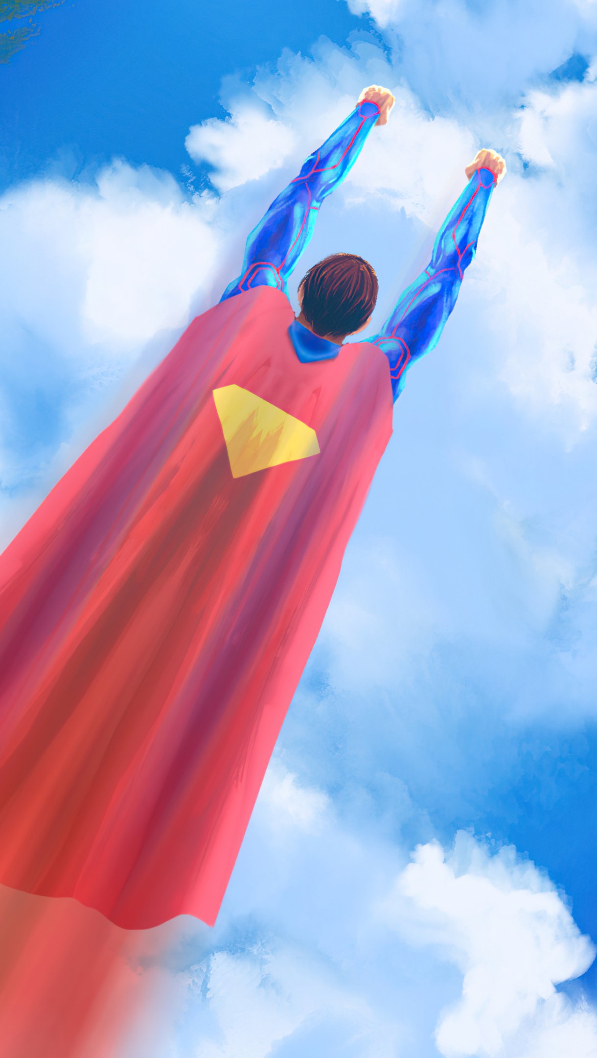 Superman volando Arte Digital