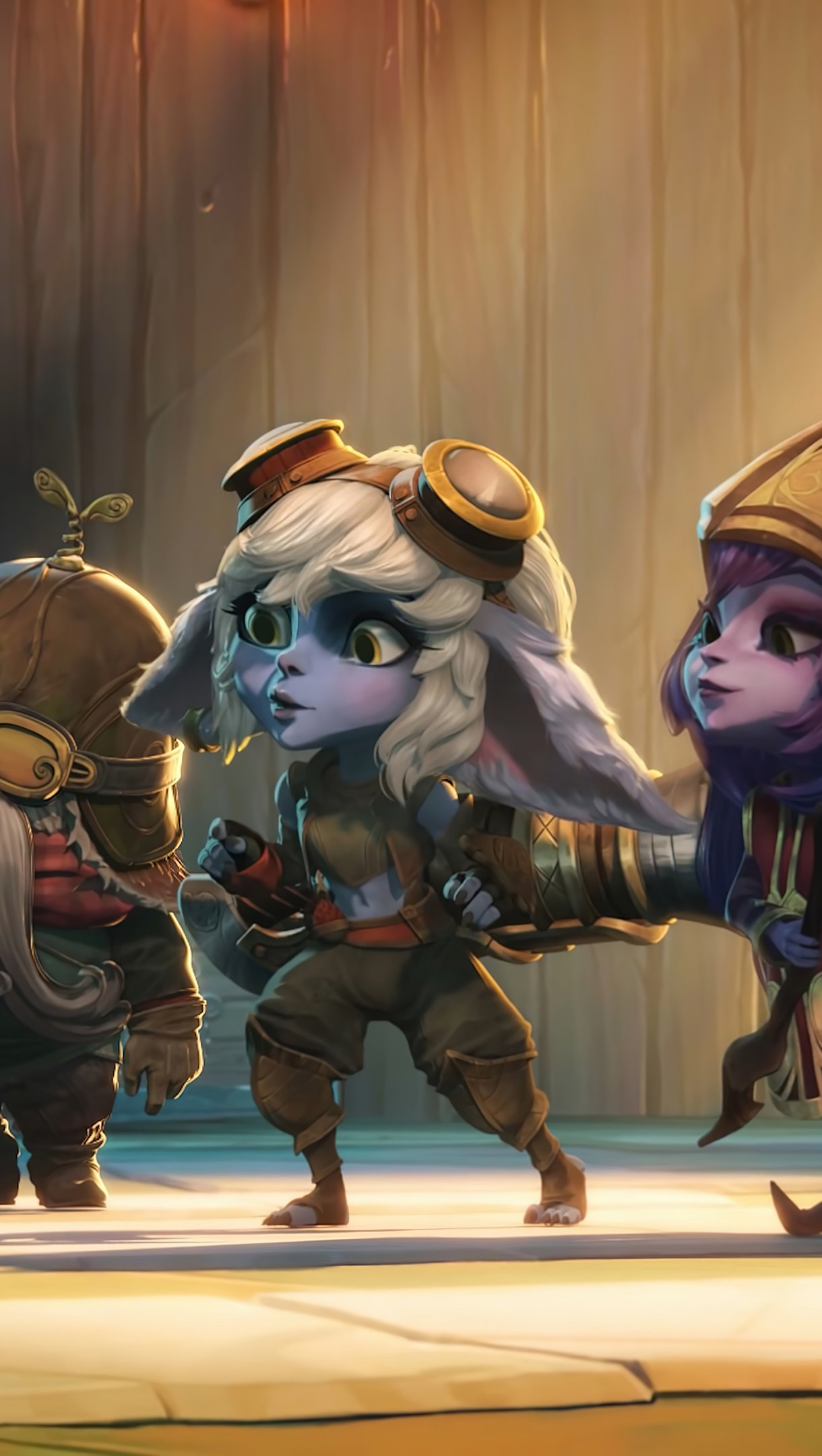 Teemo, Corki, Tristana y Lulu de League of Legends