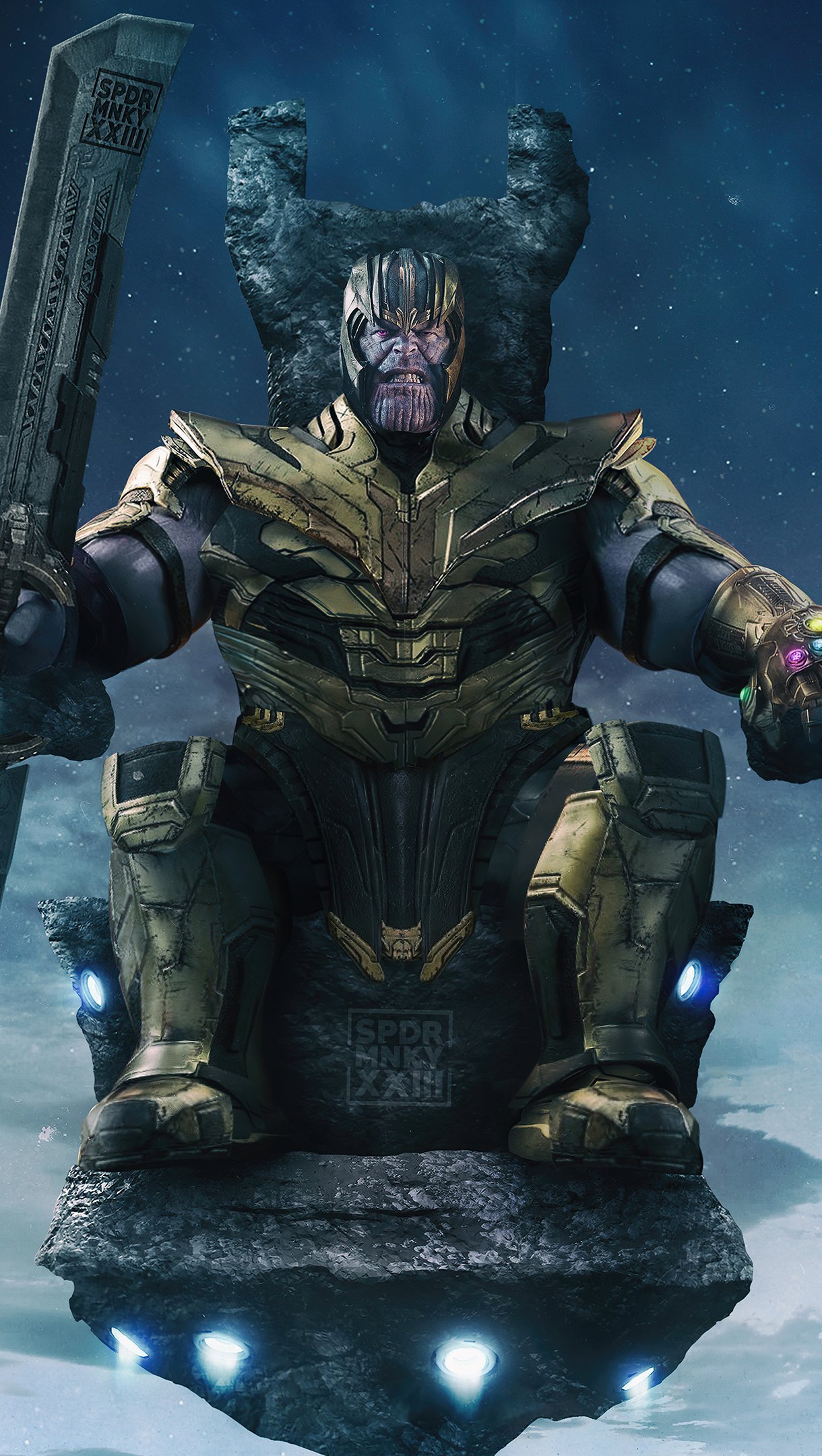 Thanos en trono