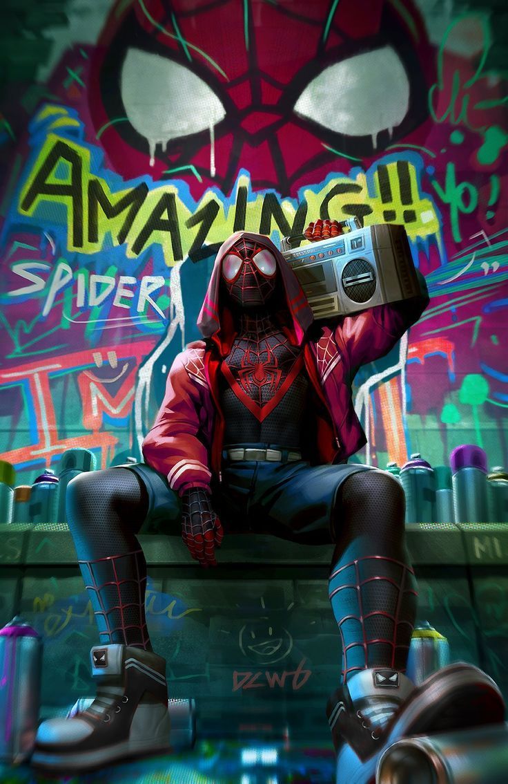 The amazing Spiderman en las calles hip-hop