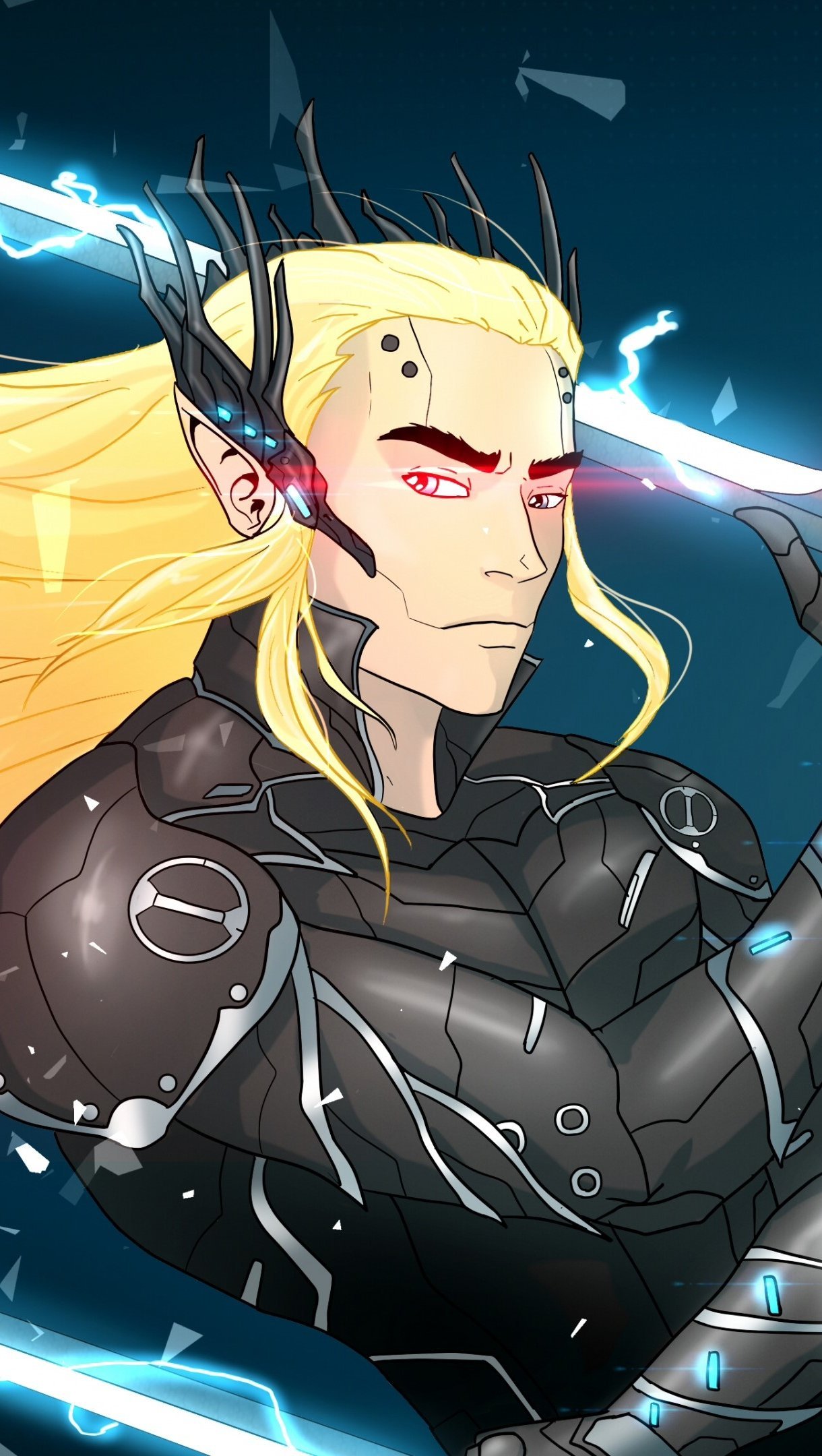 Thranduil como dibujo de Metal Gear Rising Revengeance