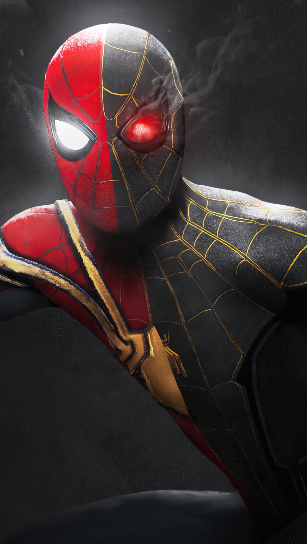 Traje negro y dorado en Spider Man: Sin camino a casa