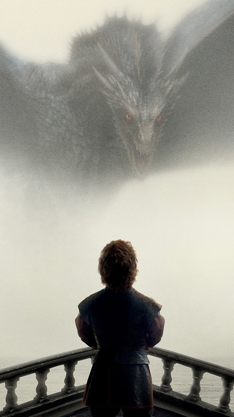 Tyrion y Drogon de Juego de tronos