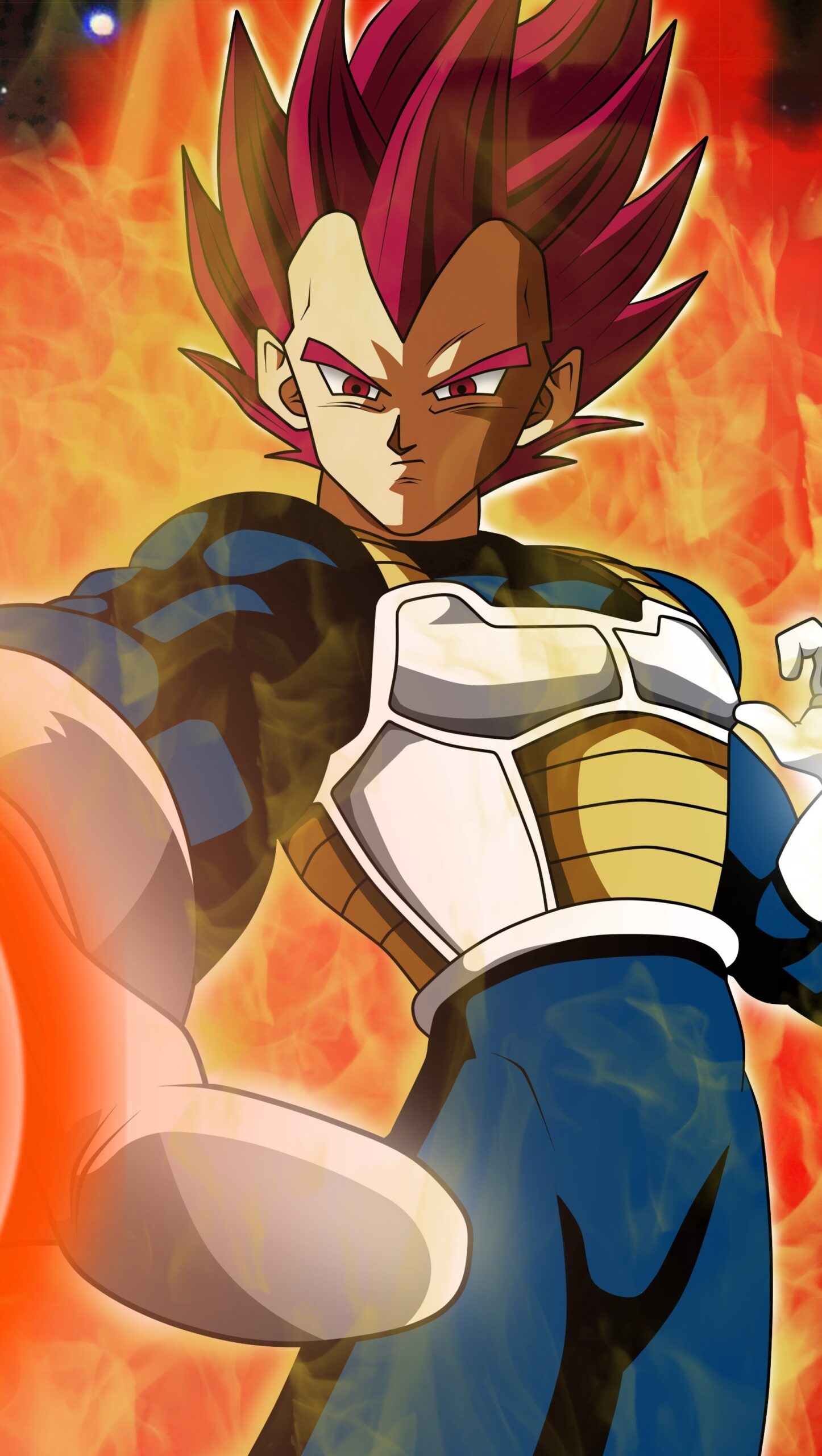 Vegeta SSJG Super Saiyan God de Dragon Ball