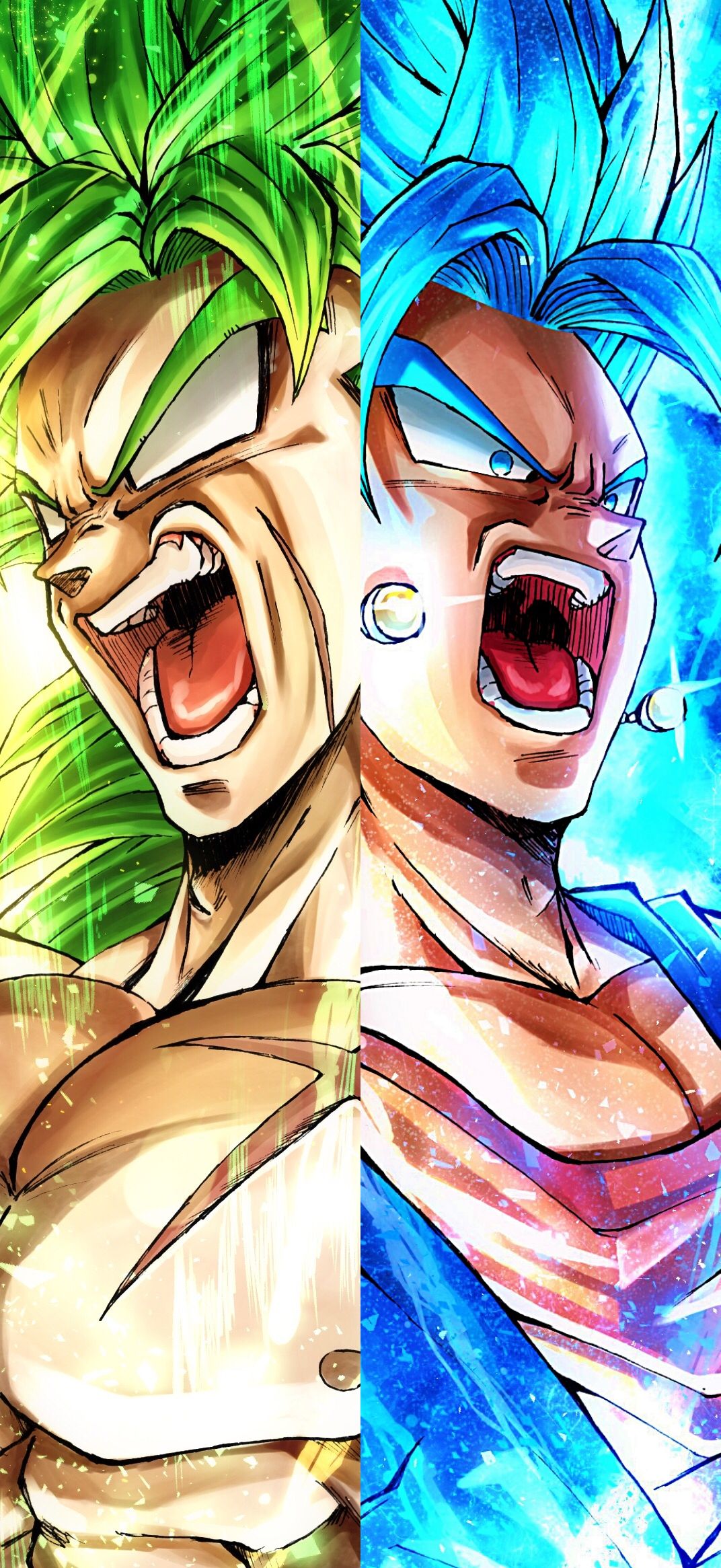 Vegetto vs Broly Fondo de pantalla para celulares