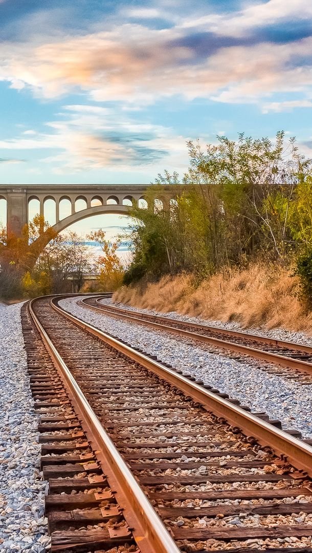 Vias del tren y puente