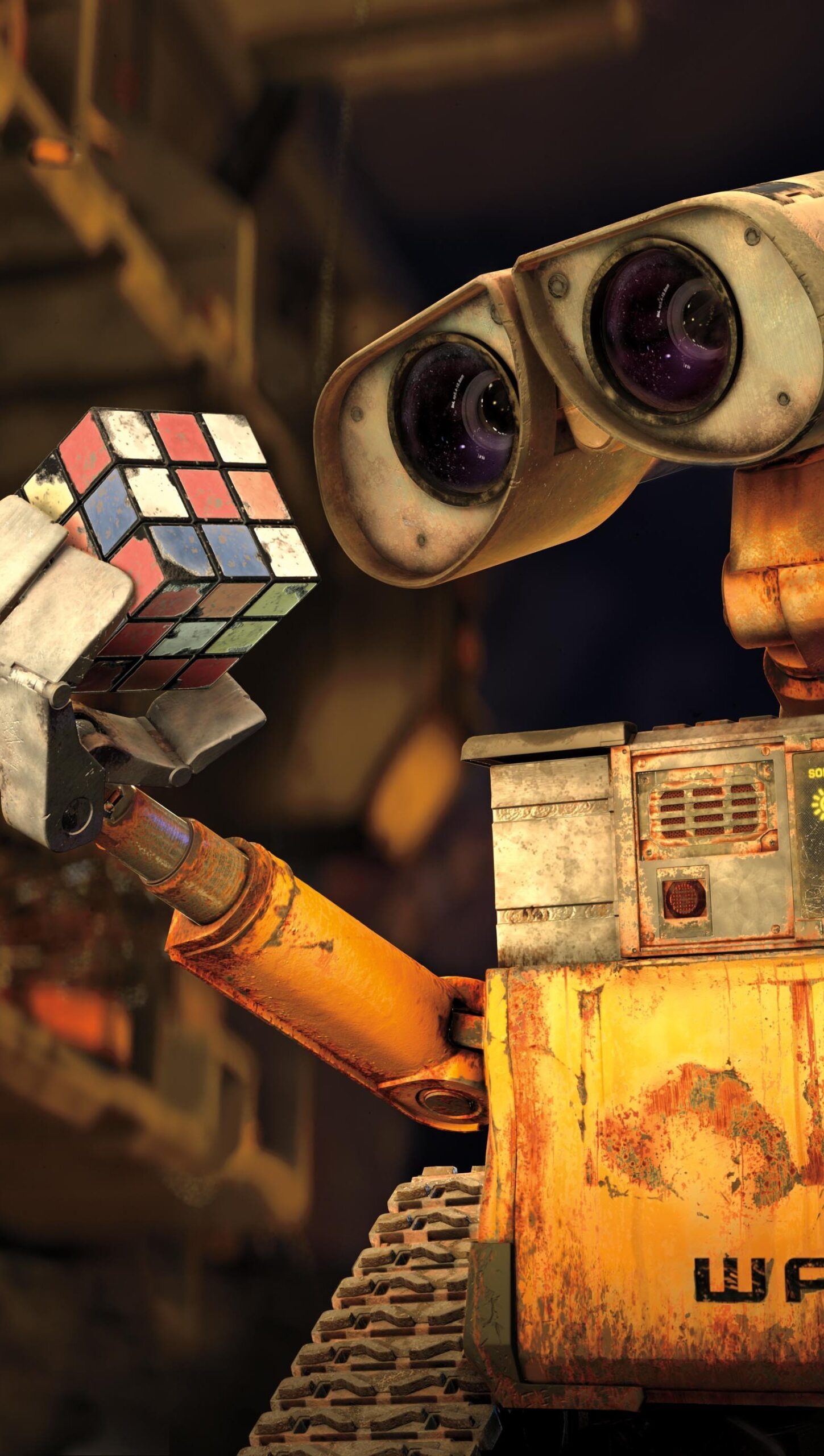 Wall E con cubo rubik