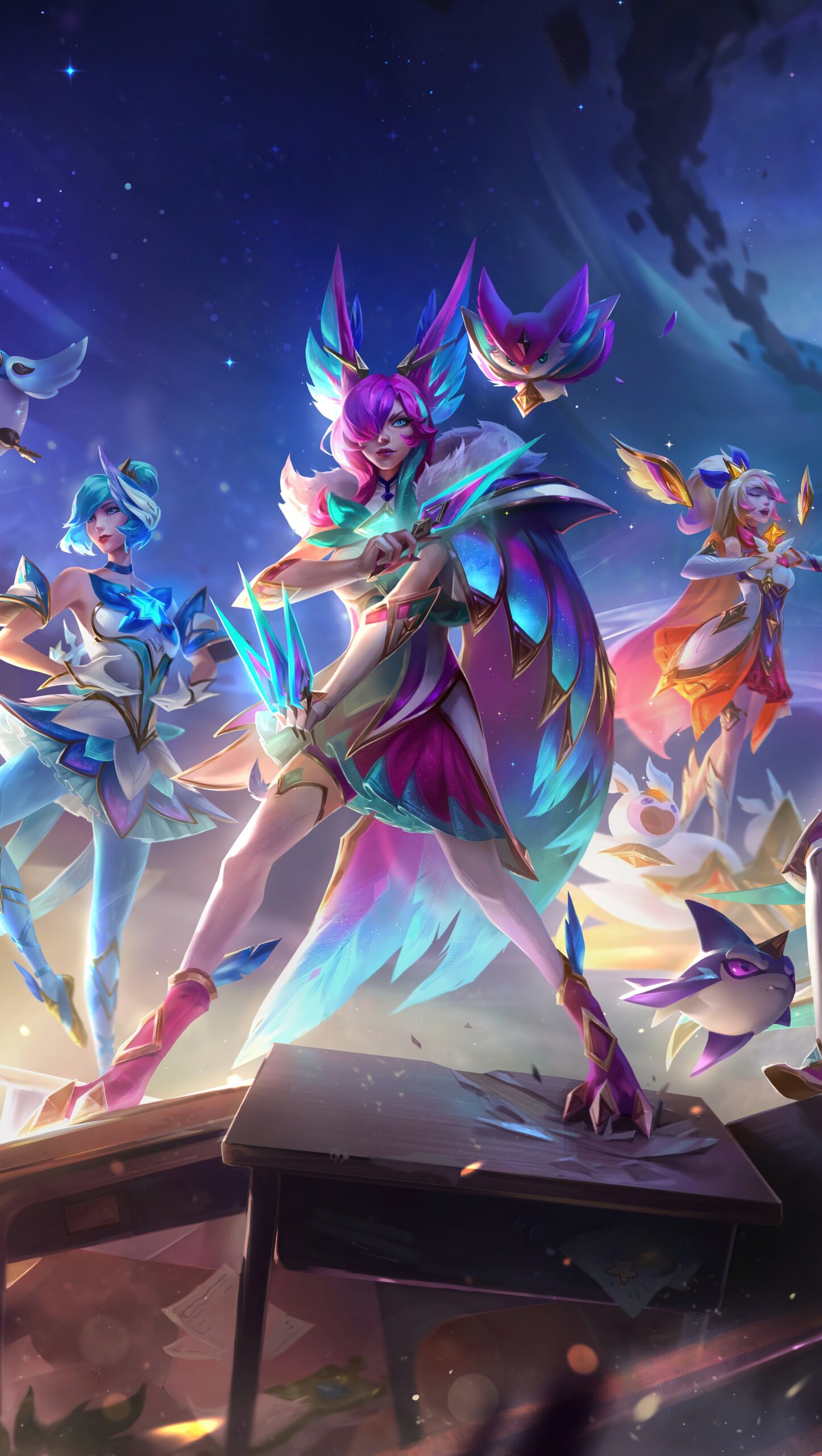 Xayah, Orianna, Senna, Seraphine League of Legends